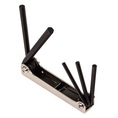 Folding Hex Key Set, 5-Inch, SAE, 5-Piece