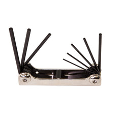 8-Key Folding Hex Key Set, 1/20 to 5/32-Inch SAE
