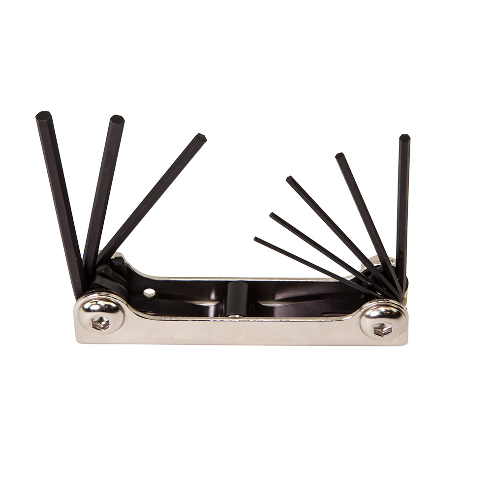 8-Key Folding Hex Key Set, 1/20 to 5/32-Inch SAE