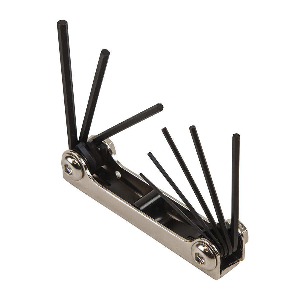 8-Key Folding Hex Key Set, 1/20 to 5/32-Inch SAE