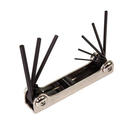 8-Key Folding Hex Key Set, 1/20 to 5/32-Inch SAE