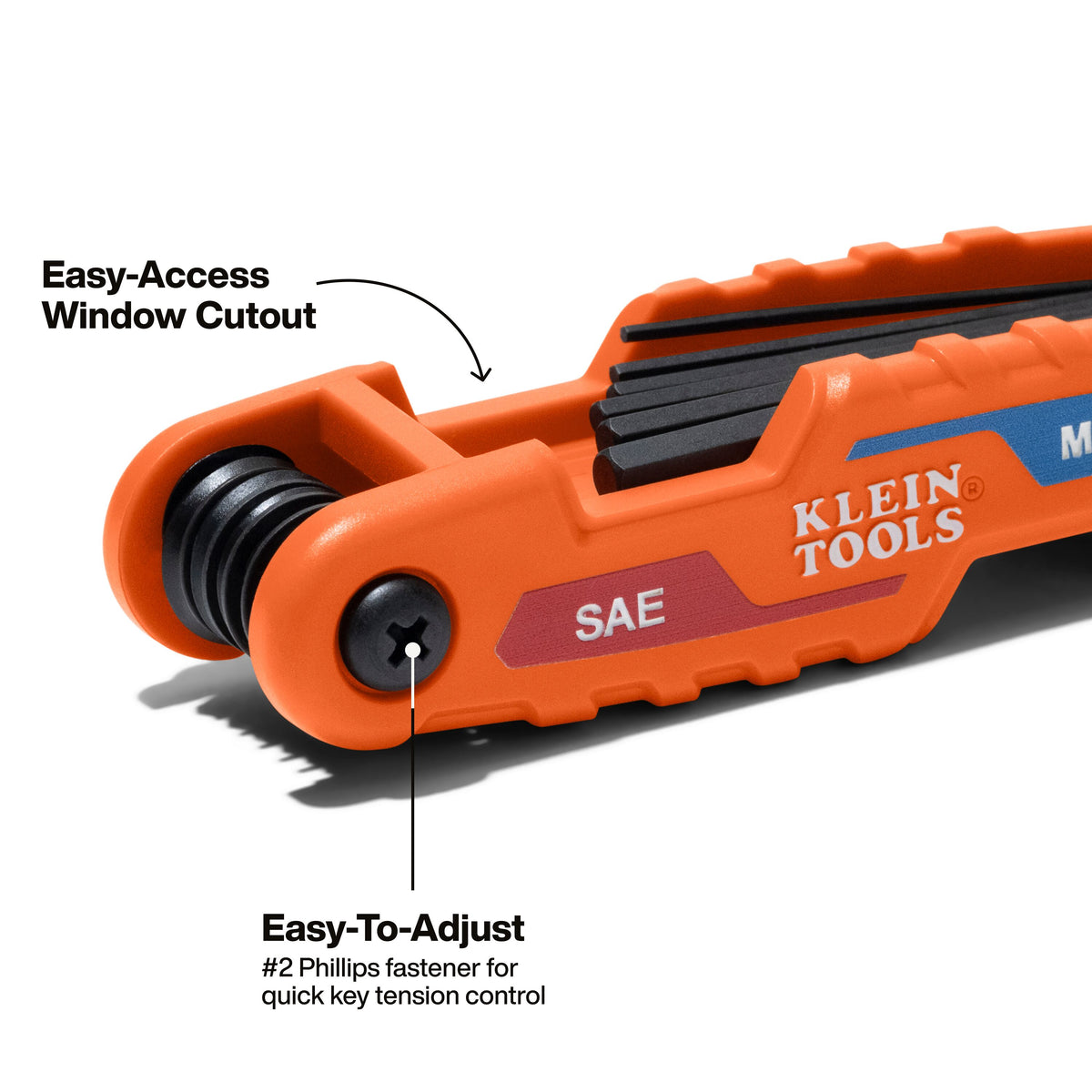 70590 Compact Folding Hex Key Set, 12-Key, SAE, Metric Sizes