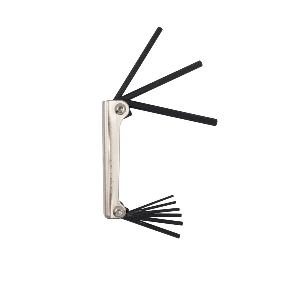 Folding Hex Key Set, Nine-Key, Inch Sizes