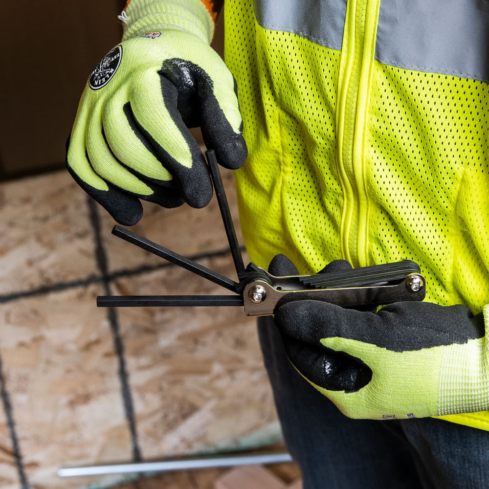 Folding Hex Key Set, Nine-Key, Inch Sizes