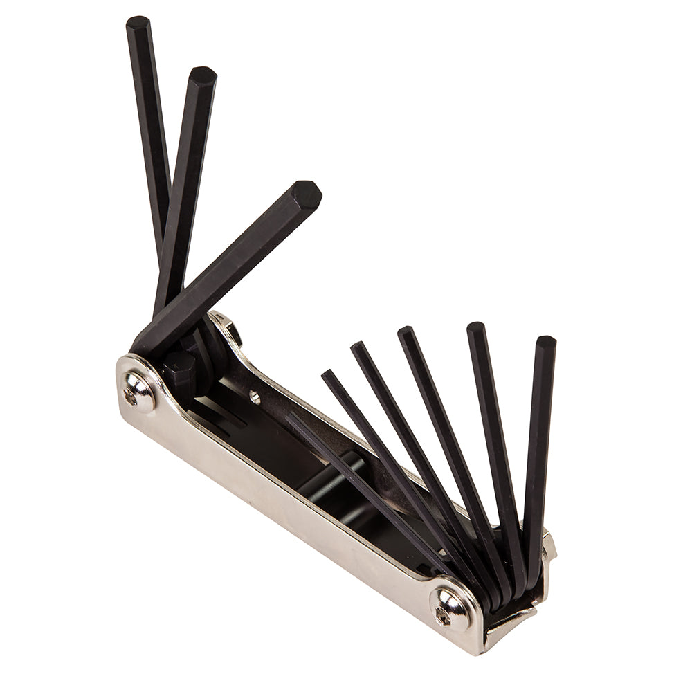 Folding Hex Key Set, Nine-Key, Inch Sizes