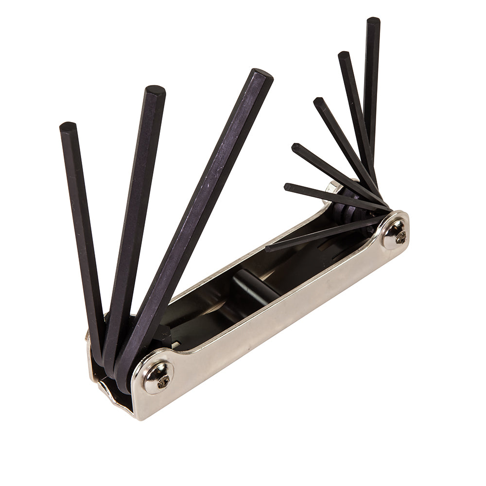 Folding Hex Key Set, Nine-Key, Inch Sizes