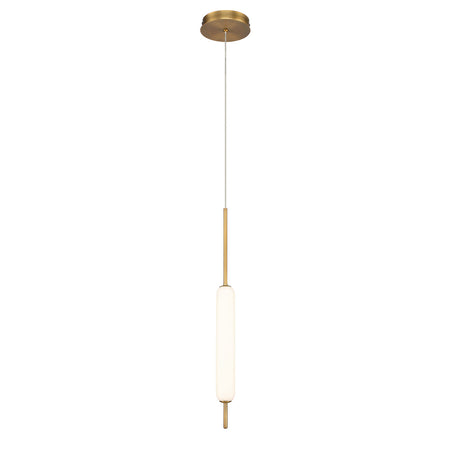 Eurofase Cumberland 22" LED Pendant, Gold with White Glass, front view