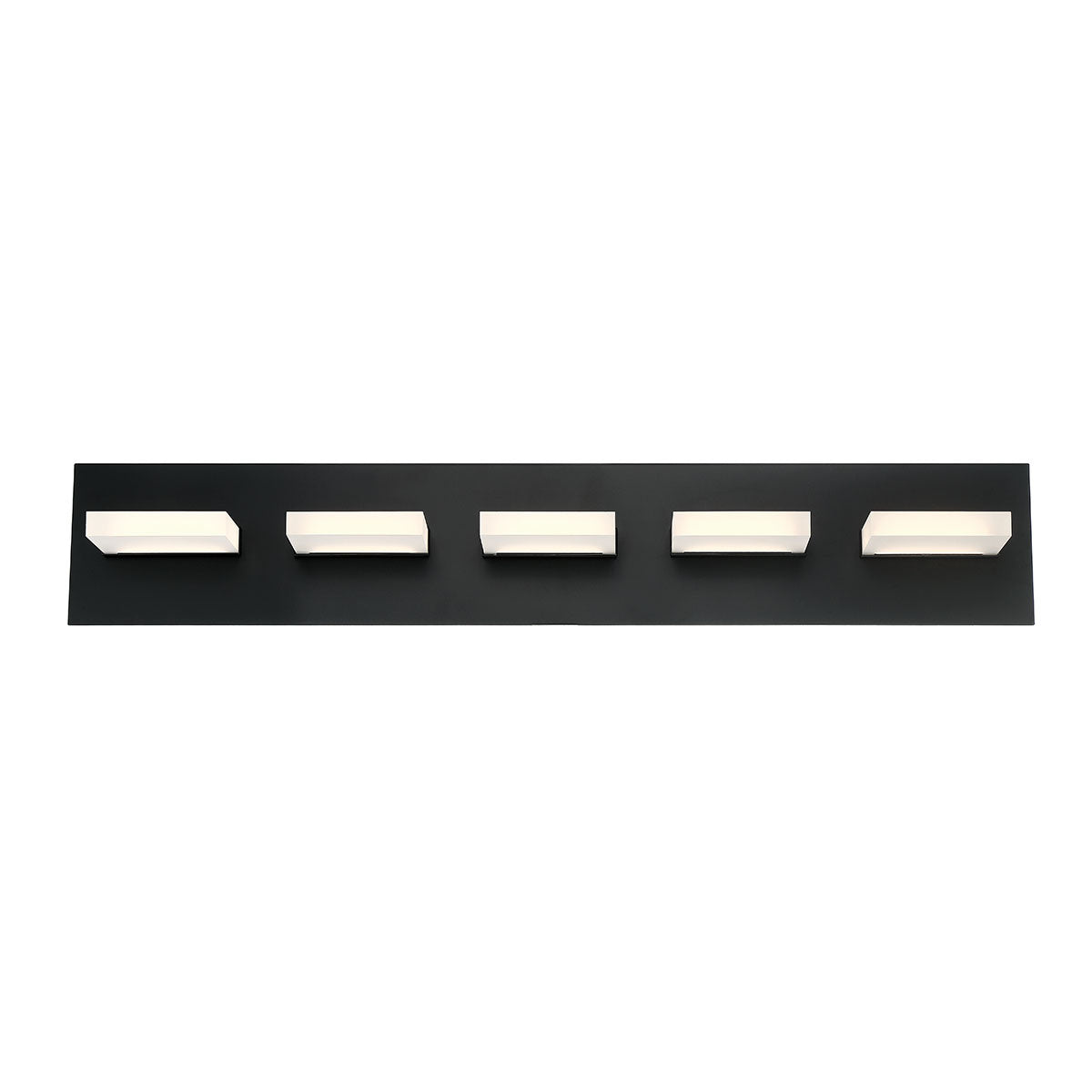 Eurofase Olson 30" 5-Light LED Vanity, Matte Black, front view