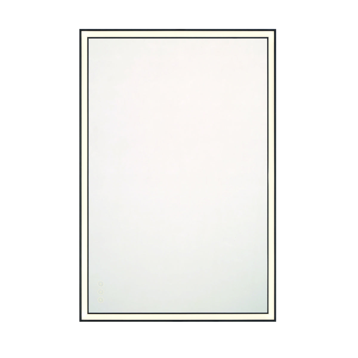 Eurofase Nixon 24" x 36" LED Mirror, Anodized Black, front view