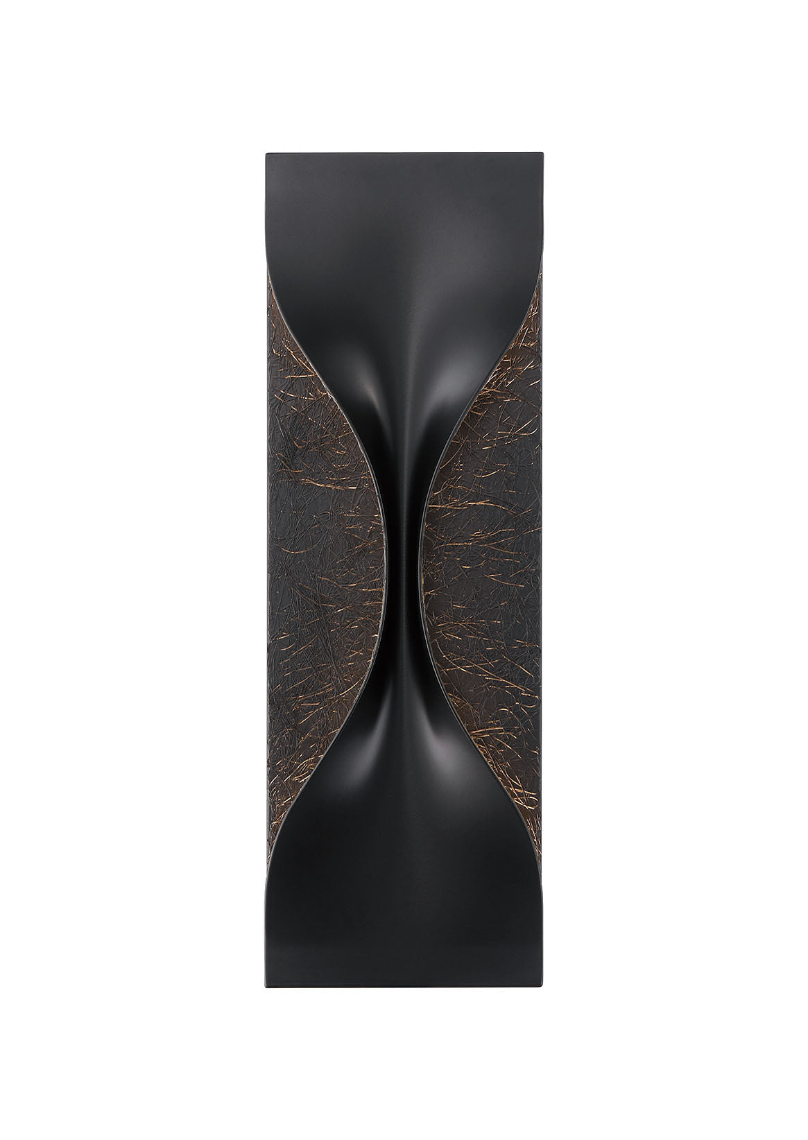 Eurofase Shayla 18" LED Outdoor Wall Light, Sisal Gold Black Mix, front view