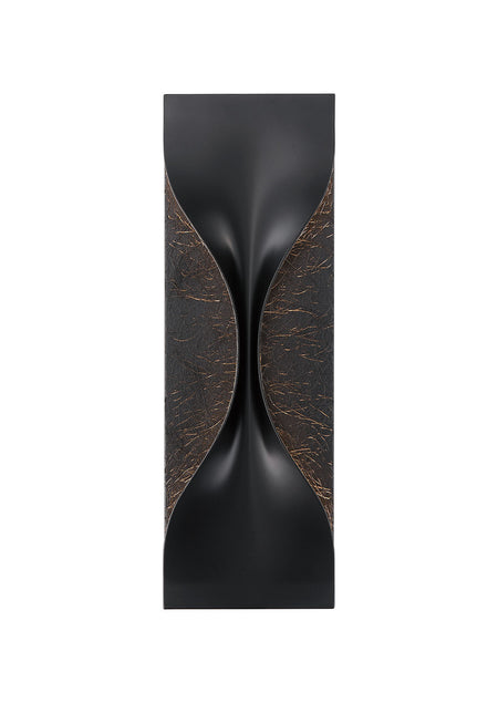 Eurofase Shayla 18" LED Outdoor Wall Light, Sisal Gold Black Mix, front view