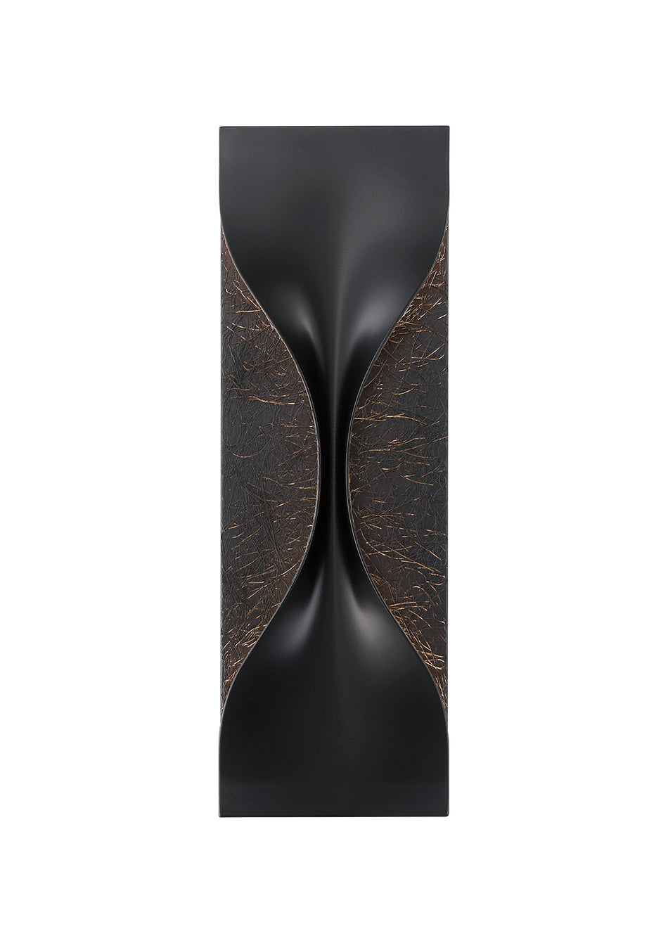 Eurofase Shayla 18" LED Outdoor Wall Light, Sisal Gold Black Mix, front view