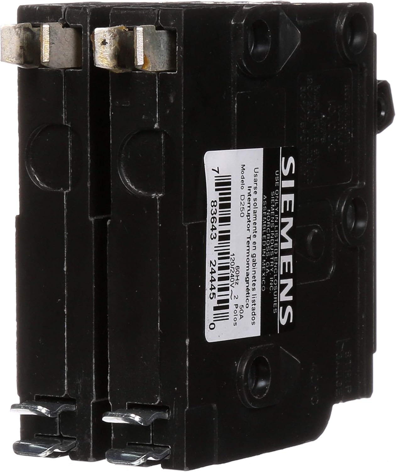 A photo of a Breakers, by Q250 - Siemens - 50 Amp Circuit Breaker - Siemens eCommerce - Maple Electric Supply 