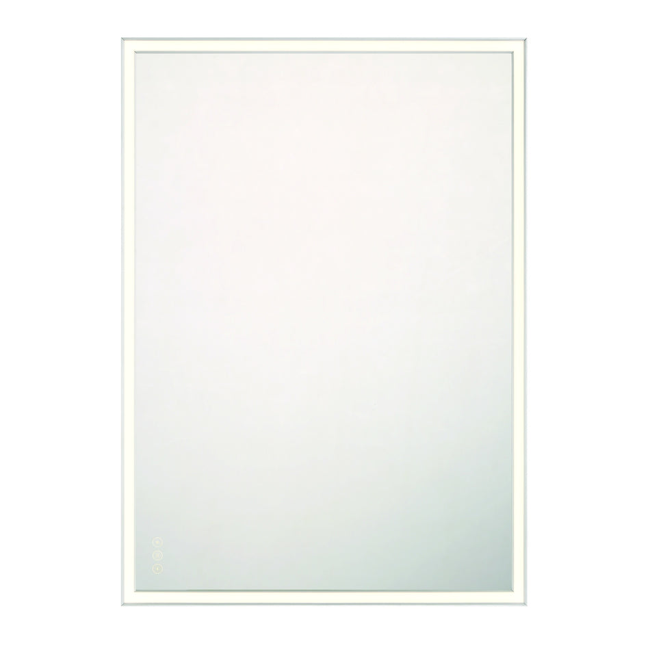Eurofase Nixon 30" x 42" LED Mirror, Anodized Silver, front view