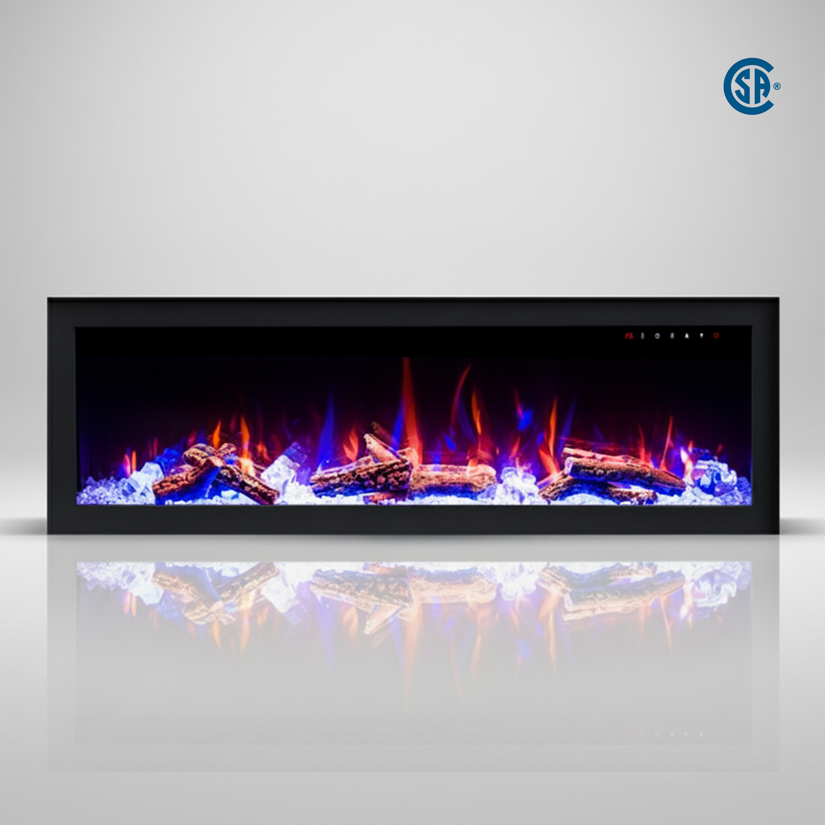 LEDFP-72BIF built-in electric fireplace front view
