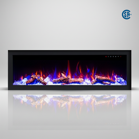 LEDFP-72BIF built-in electric fireplace front view