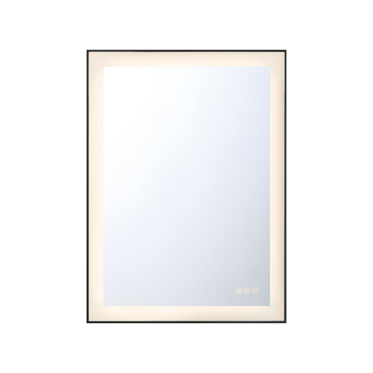 Eurofase Lenora 22" x 30" LED Mirror, Anodized Black, front view