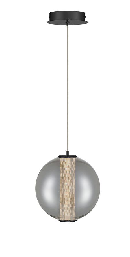 Eurofase Atomo 8.75" Pendant, Matte Black, front view
