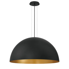 Eurofase Laverton 36" LED Chandelier, Gold-Black Mix, front view