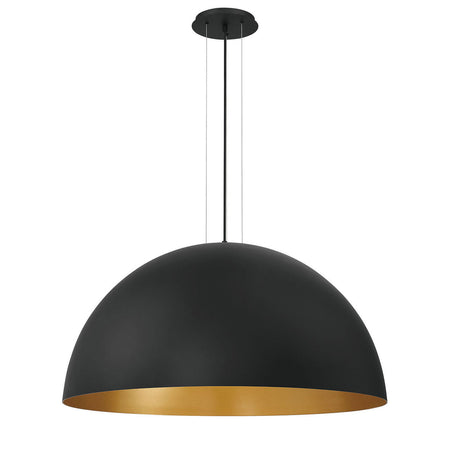 Eurofase Laverton 36" LED Chandelier, Gold-Black Mix, front view