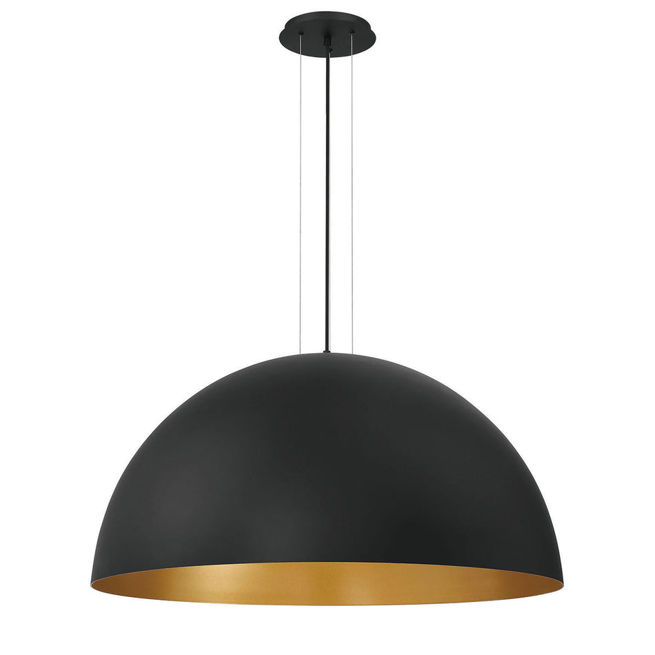 Eurofase Laverton 36" LED Chandelier, Gold-Black Mix, front view