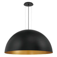Eurofase Laverton 47" LED Chandelier, Gold-Black Mix, front view