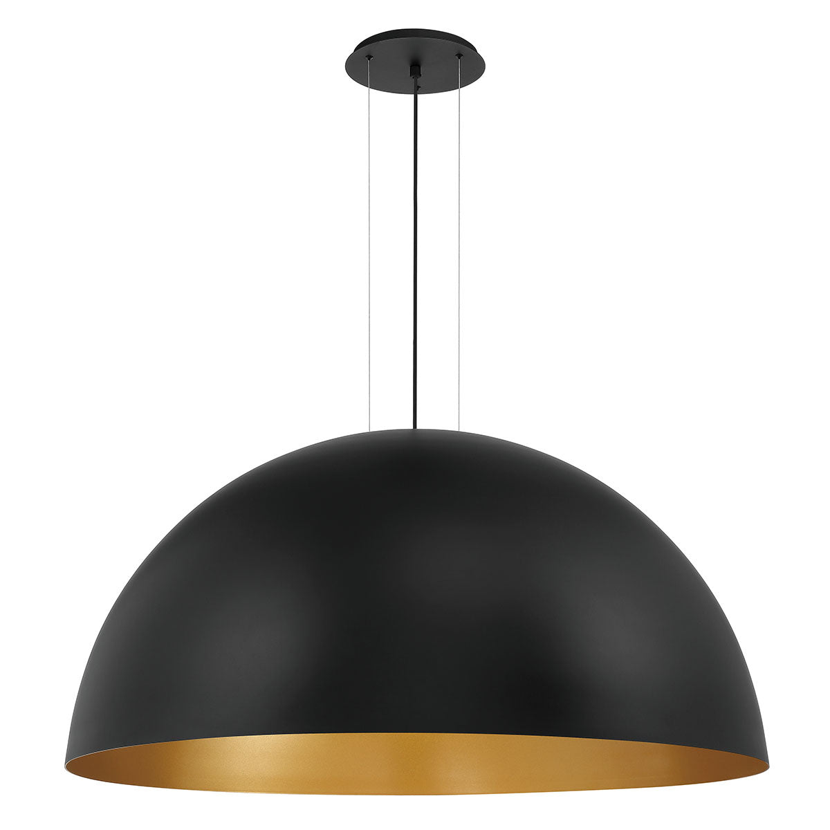 Eurofase Laverton 47" LED Chandelier, Gold-Black Mix, front view