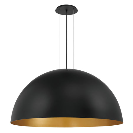 Eurofase Laverton 47" LED Chandelier, Gold-Black Mix, front view