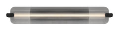 Eurofase Neoness 34" LED Outdoor Wall Light, Matte Black with Smoked Glass, front view