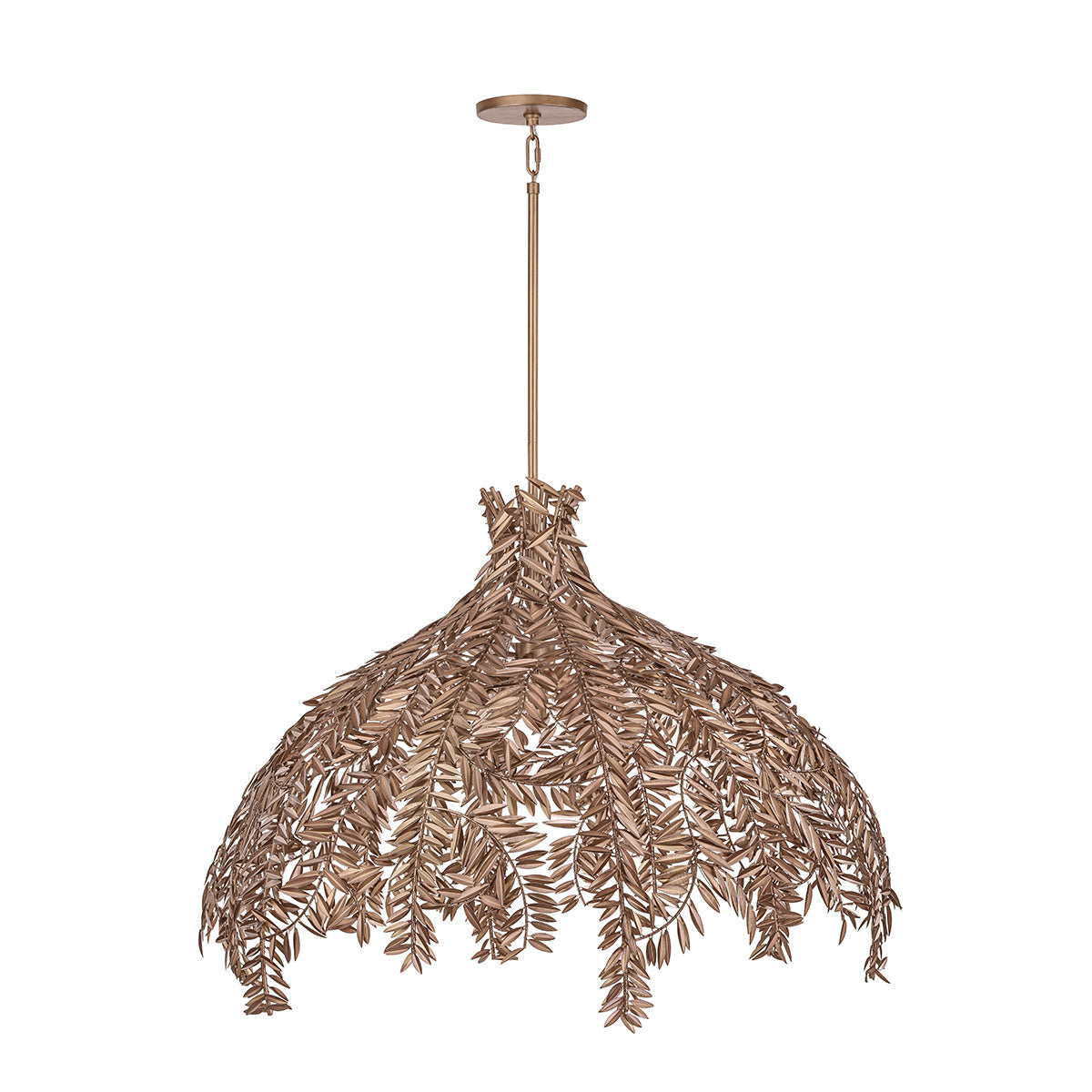 Eurofase Jalore 48" 6-Light Chandelier, Oil Rubbed Bronze with Bronze Steel, front view