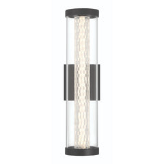 Eurofase Savron 18" LED Outdoor Wall Light, Matte Black with Clear Glass, front view