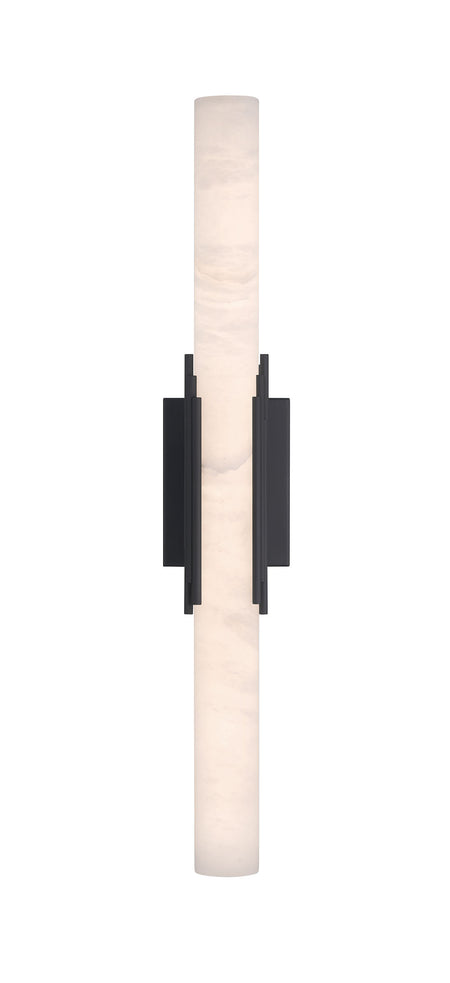 Eurofase Venna 28" Outdoor Wall Light, Urban Bronze with Alabaster, front view