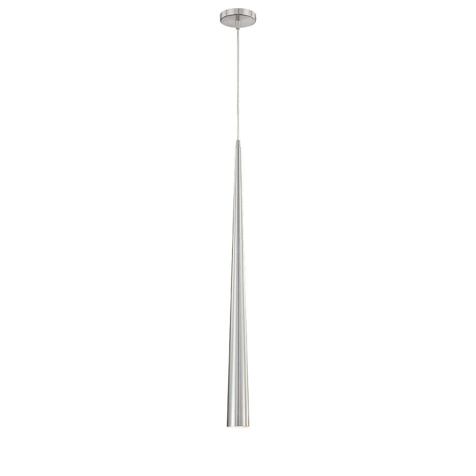Eurofase Sliver 36" Pendant, Polished Nickel, front view