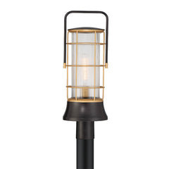 Eurofase Rivamar 23" Outdoor Wall Light, Gold-Black Mix with Clear Glass, front view