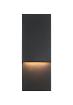 Eurofase Nanton 14" LED Outdoor Wall Light, Sand Black, front view