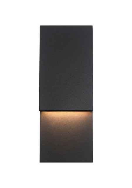 Eurofase Nanton 14" LED Outdoor Wall Light, Sand Black, front view