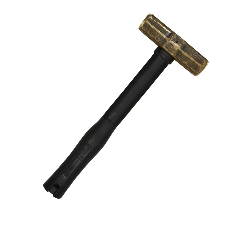Brass Sledge Hammer - Fiberglass Rubber Grip Handle - 7 lbs. (3.2 kg)