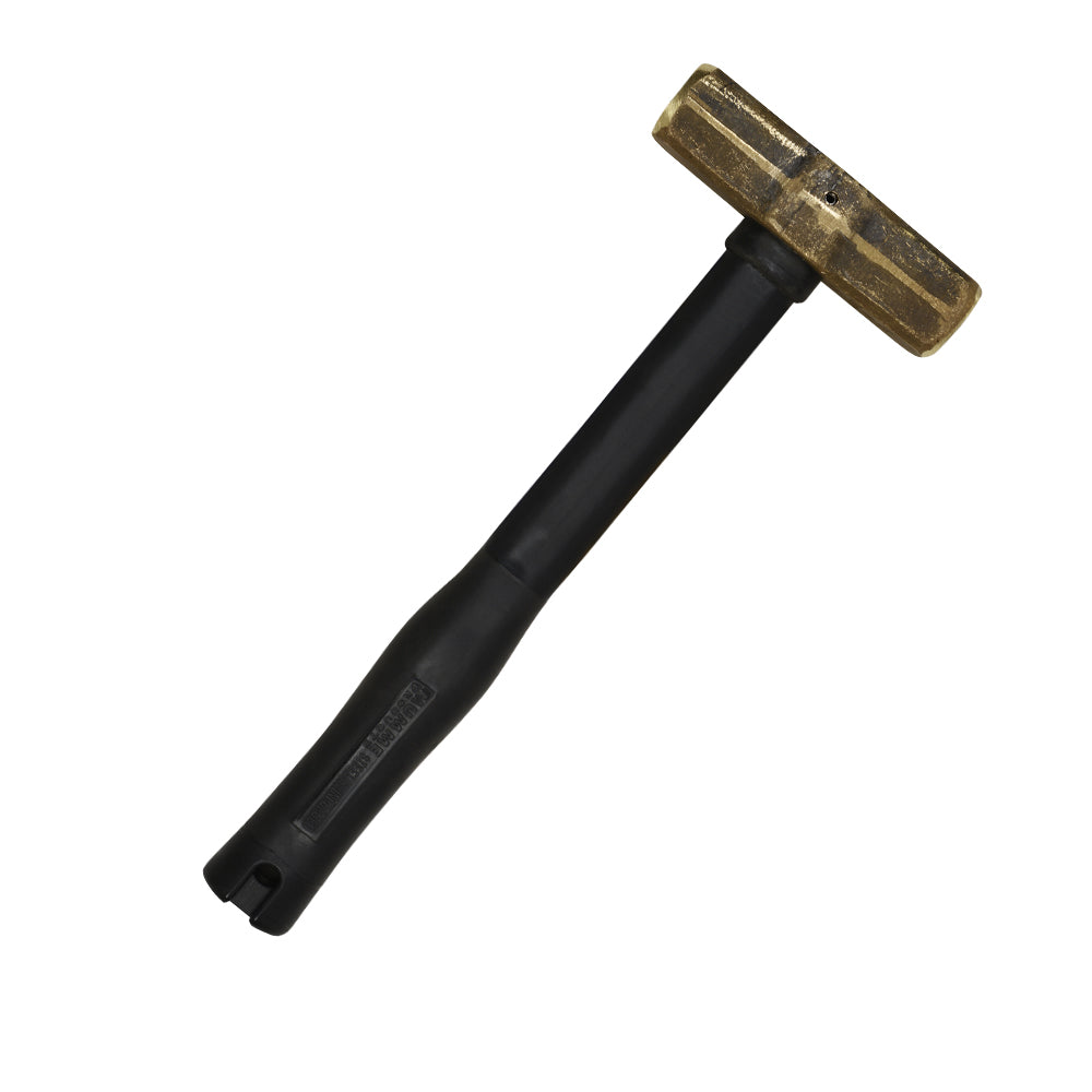 Brass Sledge Hammer - Fiberglass Rubber Grip Handle - 10 lbs. (4.5 kg)