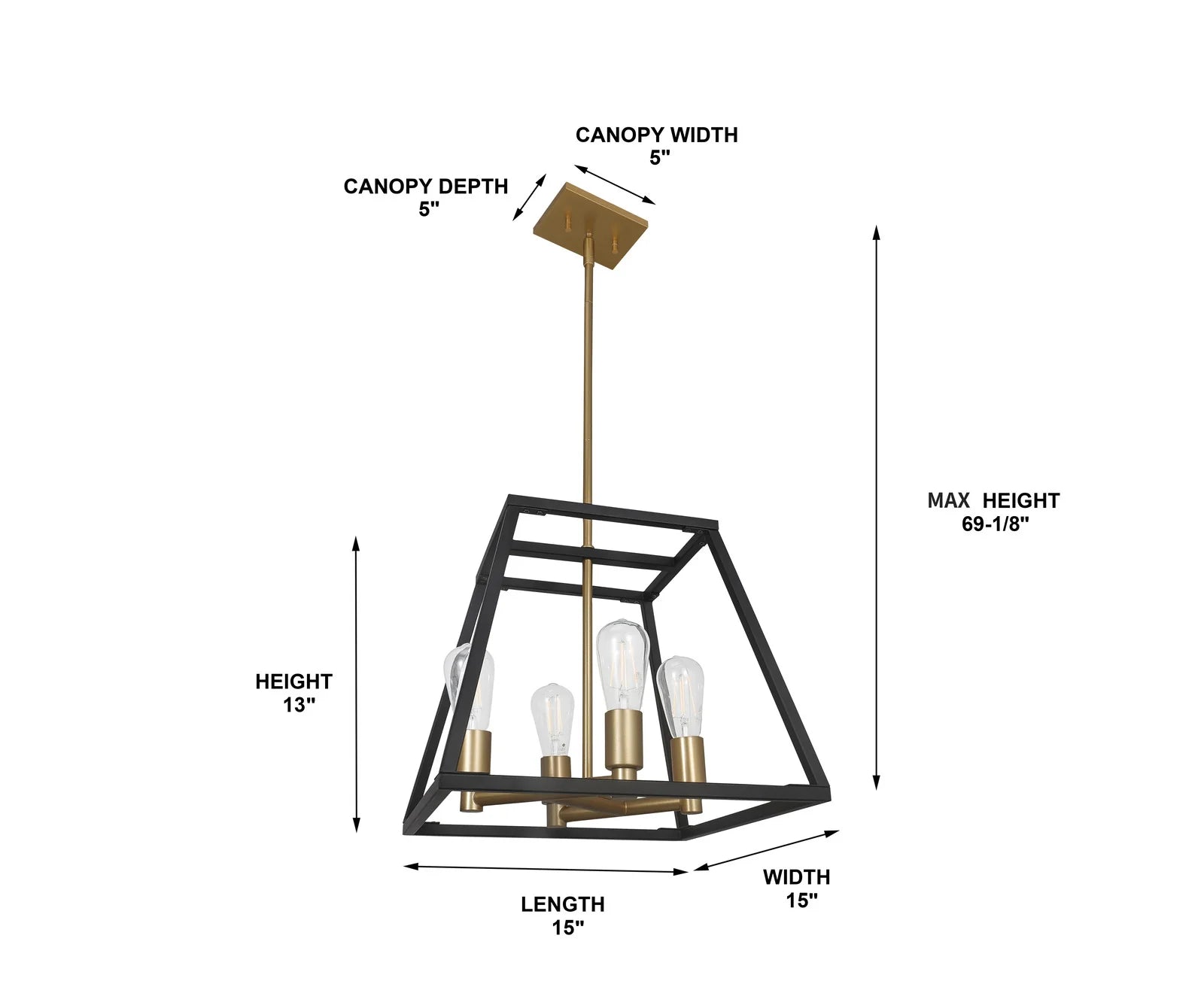 805202 MRCPD052 4 Light Pendants Light