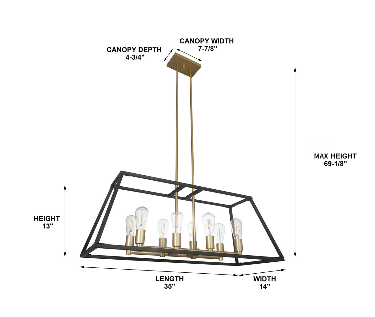 805203 MRCPD052 8 Light Pendants Light