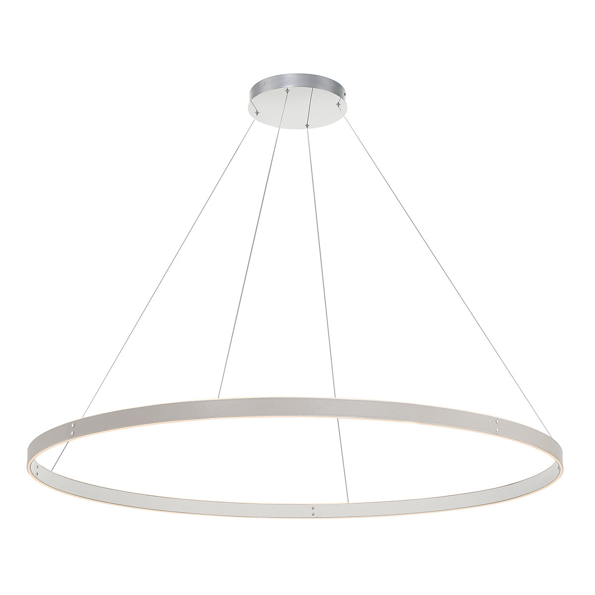 Eurofase Verdura 60" LED Chandelier, Matte Grey with White Acrylic, front view