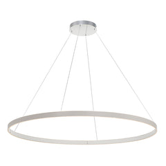 Eurofase Verdura 60" LED Chandelier, Matte Grey with White Acrylic, front view