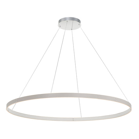 Eurofase Verdura 60" LED Chandelier, Matte Grey with White Acrylic, front view