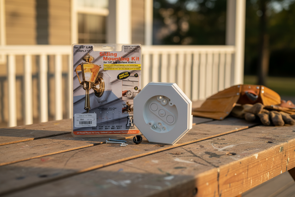 Arlington 8171GC - Siding Mounting Kit with Built-in Box & Grounding Clip