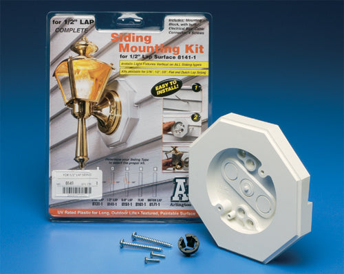 Arlington 8141GC - 1/2" Siding Mounting Kit GC - Built-in Electrical Box