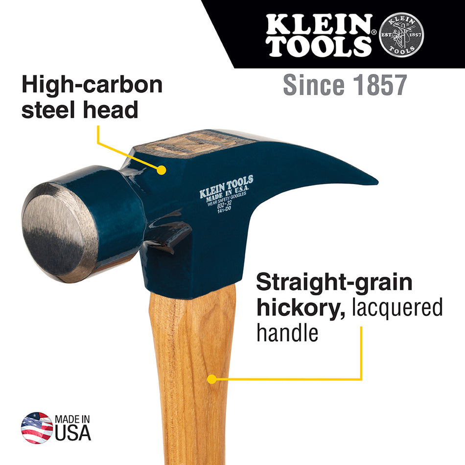 Lineman's Straight-Claw Hammer