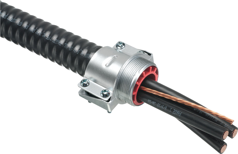 Arlington 8413 - 1-1/4" 2 Screw Adaptable Cable Connector - Zinc, Steel