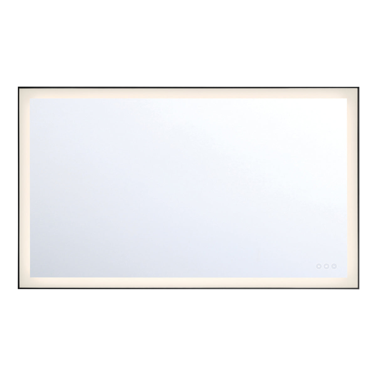 Eurofase Lenora 28" x 36" LED Mirror, Anodized Black, front view