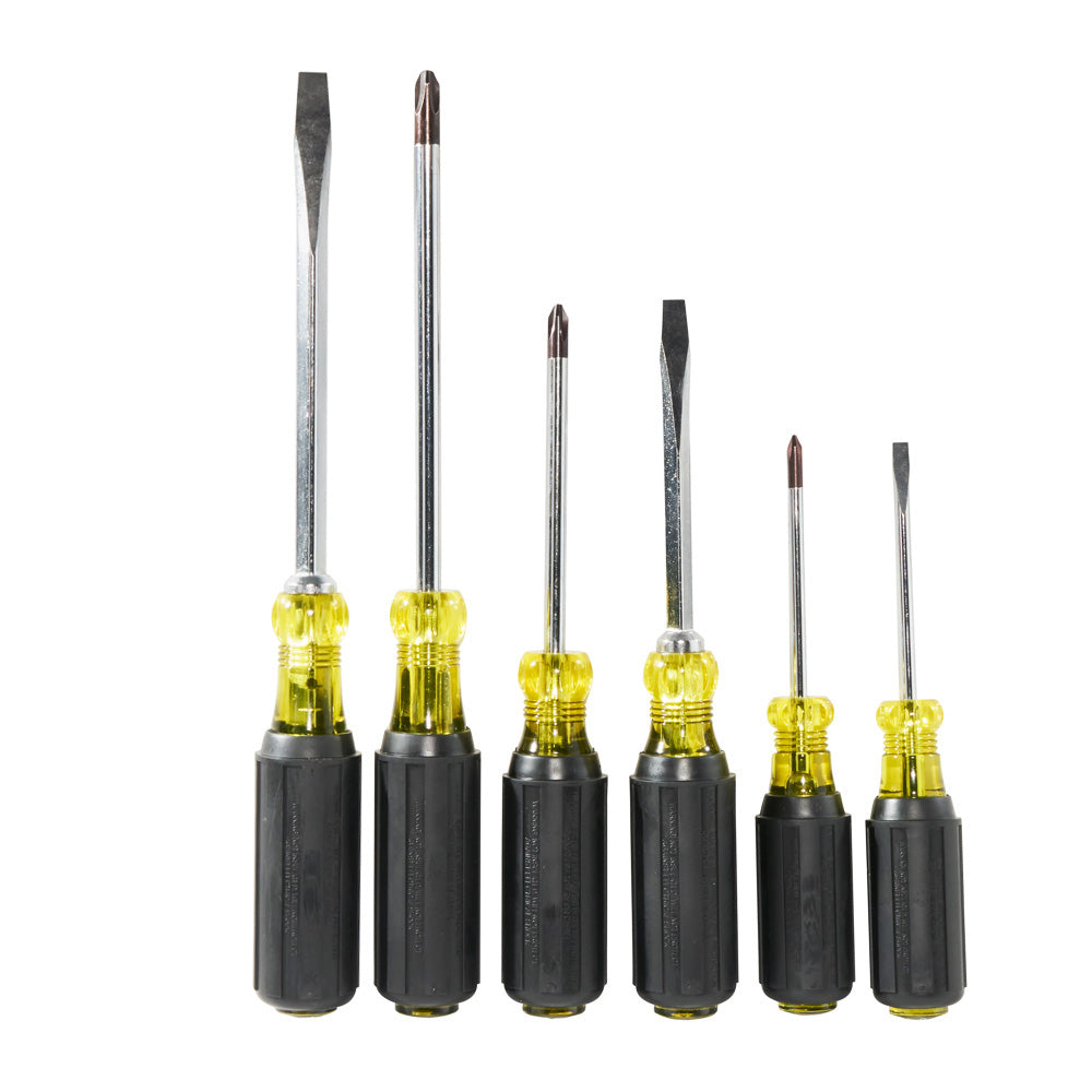 Screwdriver Set, Cushion Grip, 6-Piece