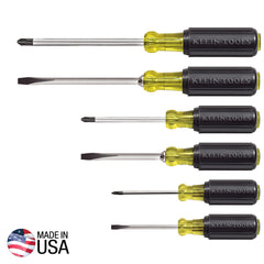 Screwdriver Set, Cushion Grip, 6-Piece